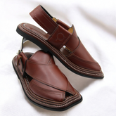 Double Sole Takidar Chappal Mustard - Pure Leather Handmade Peshawari chappal
